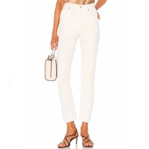 AGOLDE Riley High Rise Straight Jeans in Paper